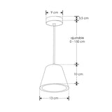 LUMINARIA COLGANTE DE 5 W COLOR GRIS CEMENTO ILUEURGX7514CG ILUMILEDS
