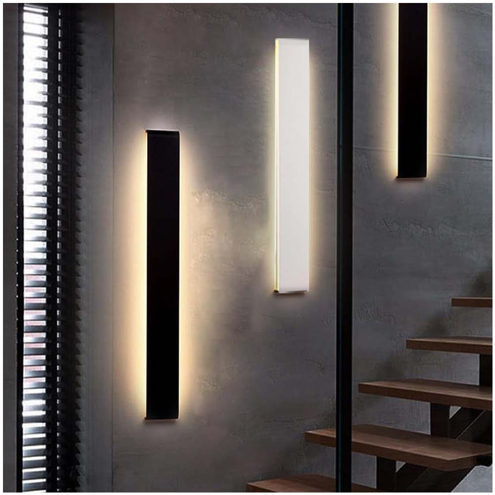 LUMINARIO DE PARED SOBREPONER RECTANGULAR LED BLANCO 2700K 20W  SALIDAS DE LUZ LATERALES 100-240V IP65 ILUMILEDS