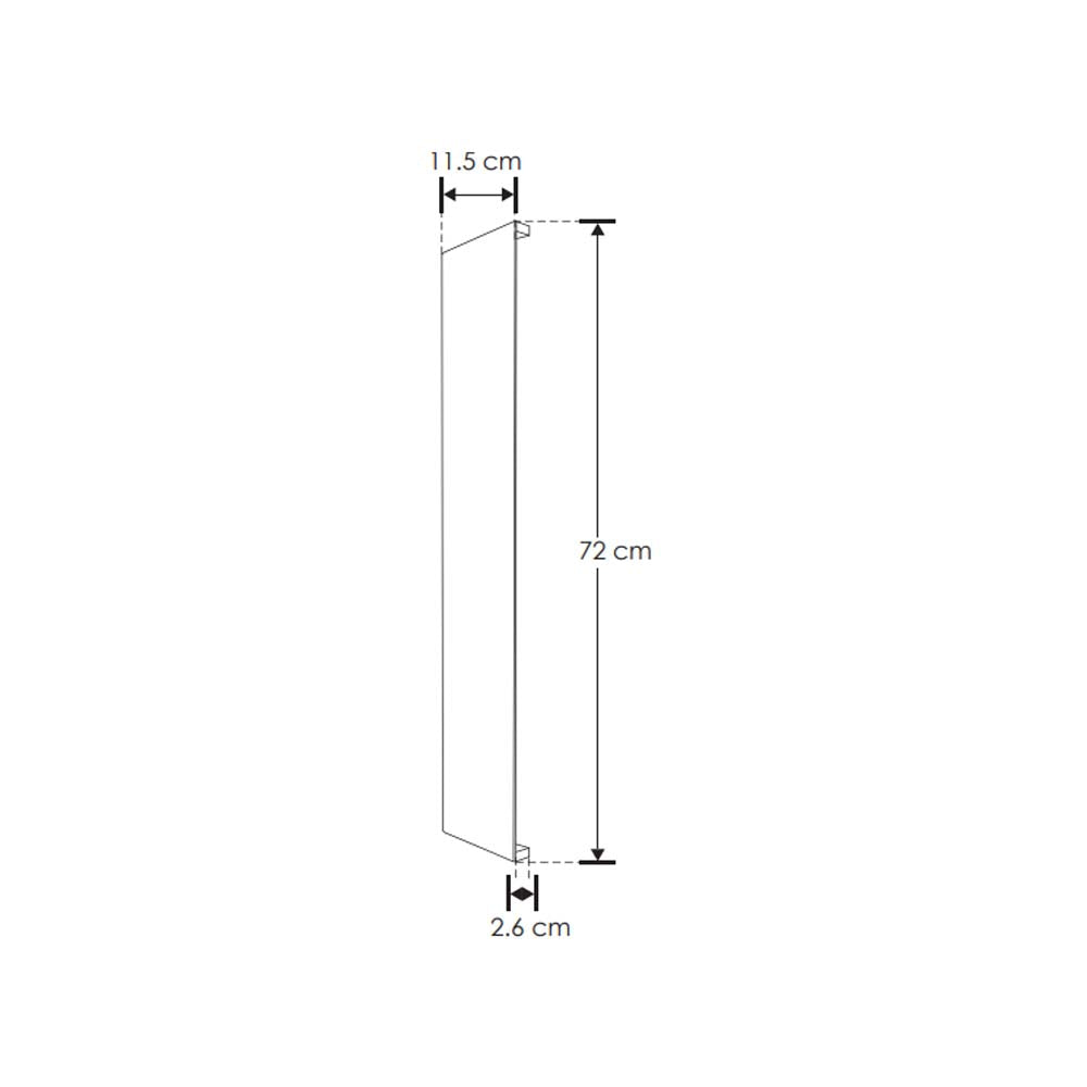 LUMINARIO DE PARED SOBREPONER RECTANGULAR LED BLANCO 2700K 20W  SALIDAS DE LUZ LATERALES 100-240V IP65 ILUMILEDS