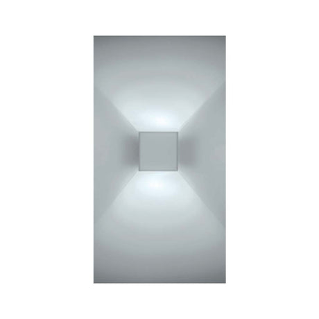 LUMINARIO DE PARED SOBREPONER RECTANGULAR BLANCO CON 2 LEDS 4W BLANCO CALIDO 85-265V IP65 ILUMILEDS