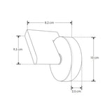 LUMINARIO DE PARED SOBREPONER DIRIGIBLE LED BLANCO 3W BLANCO CALIDO SALIDA DE LUZ DIRECTA 85-265V IP54 ILUMILEDS