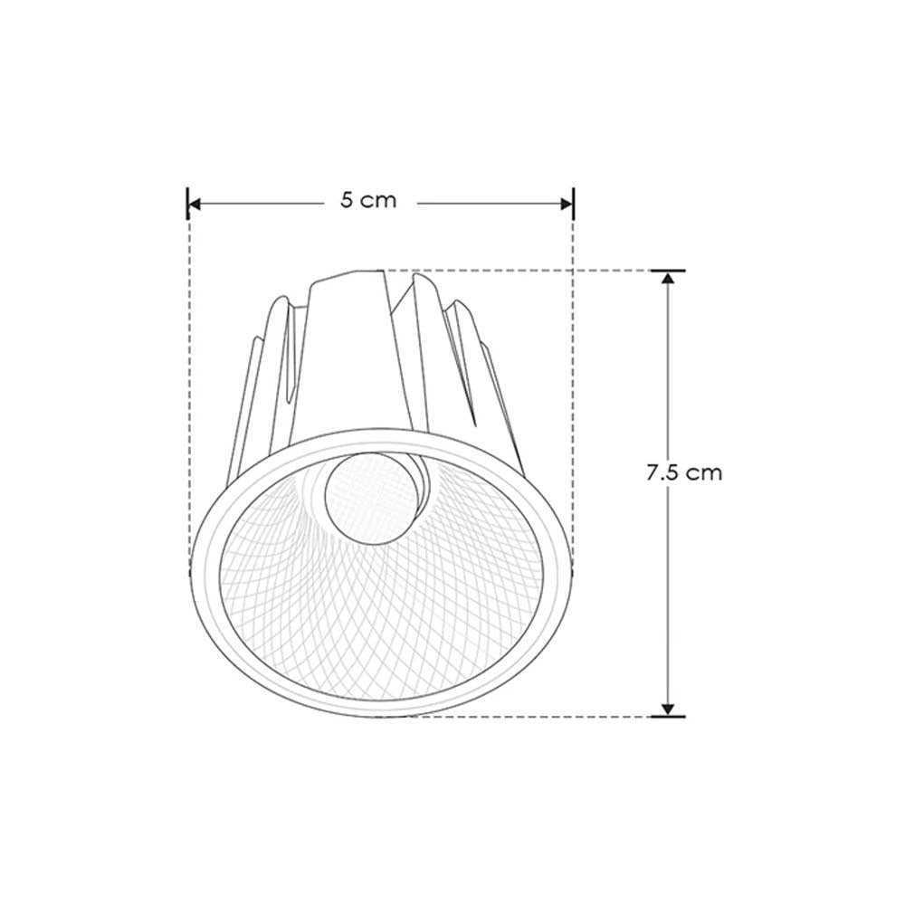 LAMPARA ALUMINIO 12W IP20 3000K COLOR BLANCO MOD ILUMOD12WWW