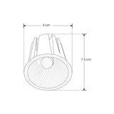 LAMPARA ALUMINIO 12W IP20 3000K COLOR BLANCO MOD ILUMOD12WWW