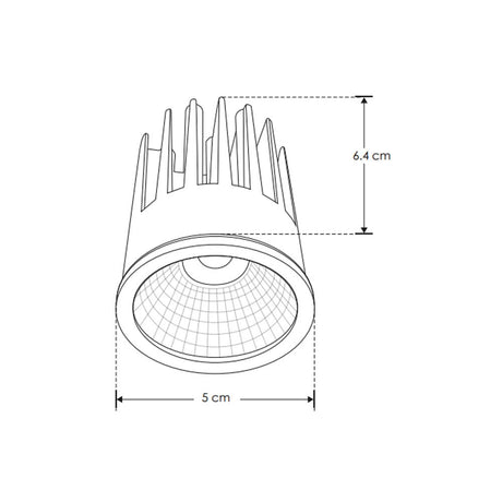 MODULO LED BLANCO NEUTRO 9W 24G COMPATIBLE CON DIFUSOR O LUMINARIO 5CM DIAMETRO NEGRO 85-265VCA IP20 ***HAE 2024***
