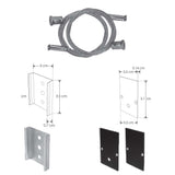 KIT PERFIL P/TIRA EXTRAPLANA LED S/CEJA (PERFIL RECT ALUM NEGRO 2M + MICA DIFUSA NEGRA TRASLUCIDA 2M + KIT 2 TAPAS LAT +KIT 2 GRAPAS EMP/SOB IP20) ILUMILEDS