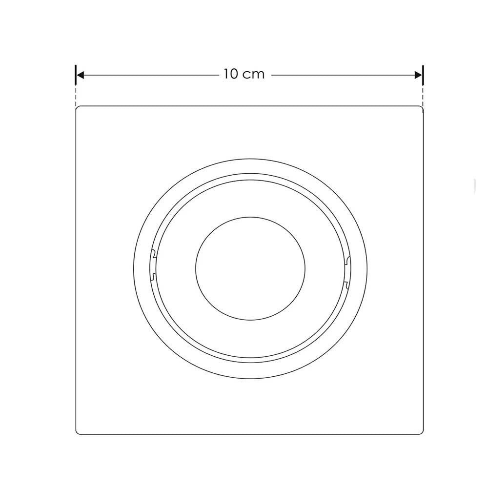 DIFUSOR CUADRADO BLANCO P/LAMP TIPO MR11 (COMPATIBLE CON BOTE INTEFRAL DE 8.5 CM) CON CONECTOR