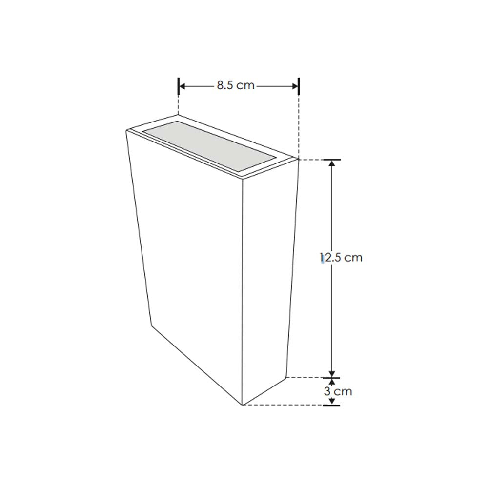ARBOTANTE RECTANGULAR NEGRO LED 4W BC (2 SALIDAS DE LUZ) IP65 ILUMILEDS