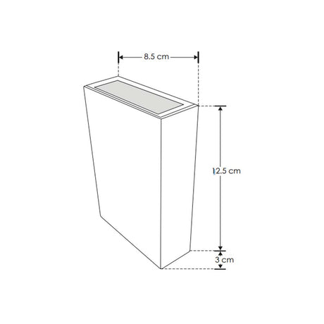 ARBOTANTE RECTANGULAR NEGRO LED 4W BC (2 SALIDAS DE LUZ) IP65 ILUMILEDS