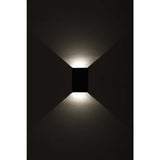 ARBOTANTE RECTANGULAR NEGRO LED 4W BC (2 SALIDAS DE LUZ) IP65 ILUMILEDS