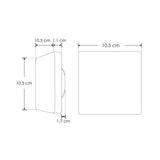 LUMINARIO DE PARED DE LED BLANCO CALIDO 3W CUADRADO SALIDA TRASERA DE SOBREPONER POLICARBONATO ACABADO NEGRO 100-240V CA IP65