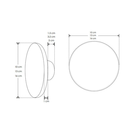 LUMINARIO PARED LED BLANCO CALIDO 12W REDONDO SOBREPONER NEGRO 100-240VCA IP65