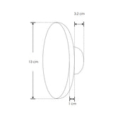LUMINARIO DE PARED DE LED BLANCO CALIDO 6W REDONDO SALIDA TRASERA DE SOBREPONER POLICARBONATO ACABADO NEGRO 100-240V CA IP65