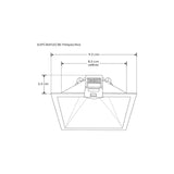 DIFUSOR TIPO BAFLE CUADRADO P/MR16 GU10 MODULO LED NEGRO INCLUYE CONECTOR MR16 ILUMILEDS