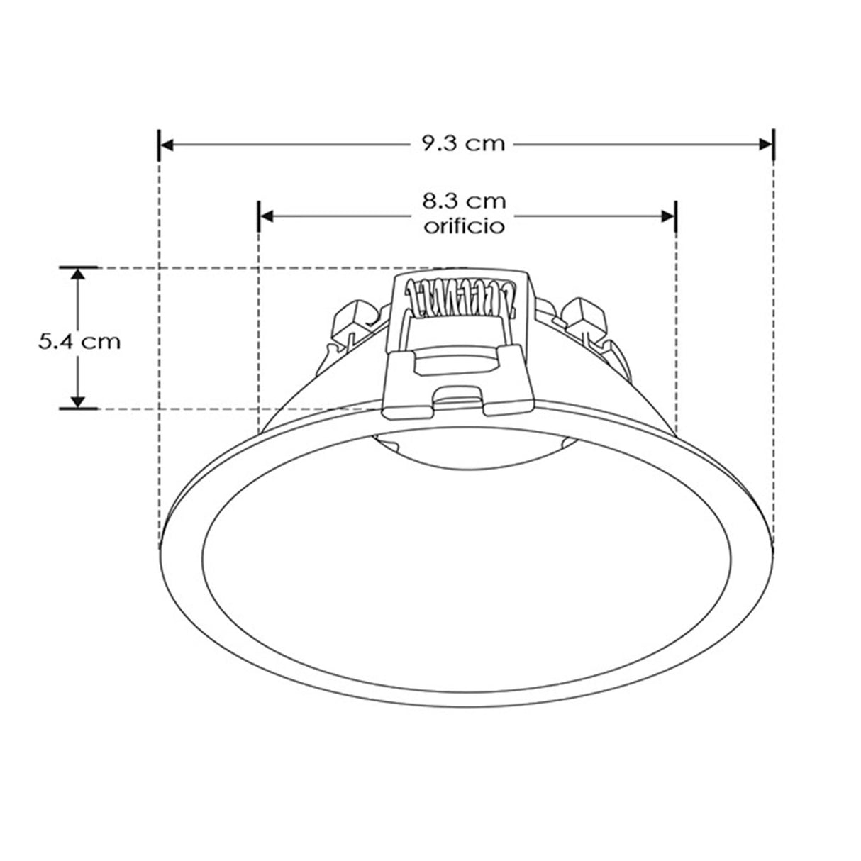 DIFUSOR PARA LAMPARA MR16 GU10 O MOD LED REDONDO NEGRO TIPO BAFLE ANTIDESLUMBRANTE CON CONECTOR MR16 ILUMILEDS