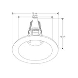 DIFUSOR (2PZAS) P/E27 REDONDO PROFUNDO BLANCO C/BASE E27