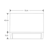 LUMINARIO DE PARED DE LED BLANCO CALIDO 1.5W OPTICA 120G RECTANGULAR DE SOBREPONER POLICARBONATO ACABADO NEGRO 100-240 V CA IP65