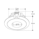 DIFUSOR REDONDO NEGRO PINHOLE MR16 GU10