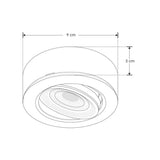 LUMINARIO DE LED REDONDO 7W   2700K P/ SOB. ACABADO 85  265V  IP42 MCA ILUMILEDS