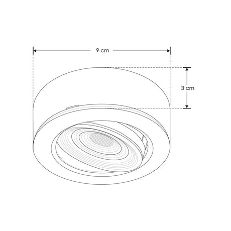 LUMINARIO DE LED REDONDO 7W   2700K P/ SOB. ACABADO 85  265V  IP42 MCA ILUMILEDS