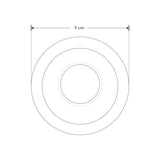 DIFUSOR REDONDO PARA MODULO DE LED DE 8W DE SOBREPONER POLICARBONATO ACABADO NEGRO IP54