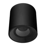DIFUSOR PARA LAMPARA TIPO DICROICA MR16 GU10 O MODULO DE LED REDONDO SOBREPONER DIRIGIBLE POLICARBONATO NEGRO INCLUYE CONECTOR MR16