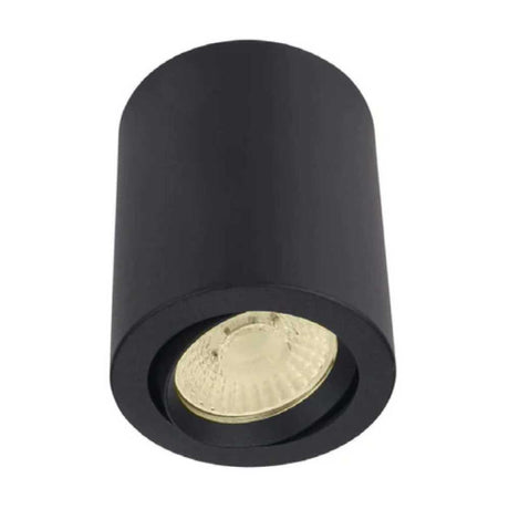 DIFUSOR PARA LAMPARA TIPO DICROICA MR16 GU10 O MODULO DE LED REDONDO SOBREPONER DIRIGIBLE POLICARBONATO NEGRO INCLUYE CONECTOR MR16