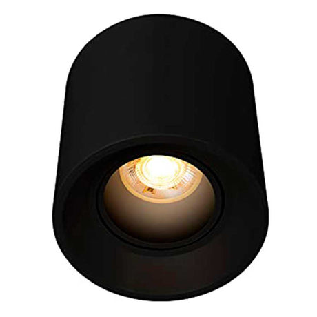 KIT DE 3 DIFUSORES PARA LAMPARA TIPO DICROIOCA PARA SOBREPONER MR16 BASE GU10 O MODULO LED REDONDO DIRIGIBLE DE POLICARBONATO NEGRO NO INCLUYE CONECTOR MR16 ILUMILEDS