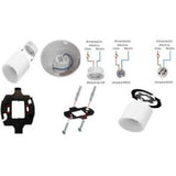 DIFUSOR PARA LAMPARA TIPO DICROICA MR16 GU10 O MODULO DE LED REDONDO SOBREPONER DIRIGIBLE POLICARBONATO NEGRO INCLUYE CONECTOR MR16