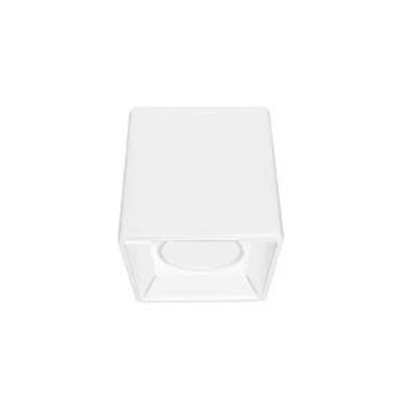 DIFUSOR PARA LAMPARA TIPO DICROICA MR16  GU10 O MODULO DE LED CUADRADO SOBREPONER DIRIGIBLE POLICARBONATO BLANCO INCLUYE CONECTOR MR16 ILUMILEDS