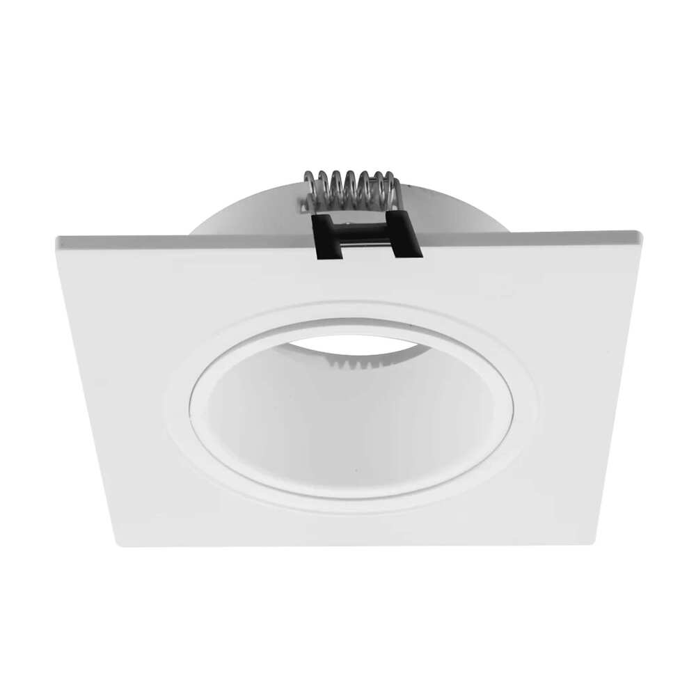 DIFUSOR PARA LAMPARA TIPO DICROICA MR16  GU10 O MODULO DE LED CUADRADO DIRIGIBLE POLICARBONATO BLANCO INCLUYE CONECTOR MR16 ILUMILEDS