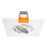 DIFUSOR PARA LAMPARA TIPO DICROICA MR16  GU10 O MODULO DE LED CUADRADO DIRIGIBLE POLICARBONATO BLANCO INCLUYE CONECTOR MR16 ILUMILEDS