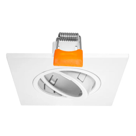 DIFUSOR PARA LAMPARA TIPO DICROICA MR16  GU10 O MODULO DE LED CUADRADO DIRIGIBLE POLICARBONATO BLANCO INCLUYE CONECTOR MR16 ILUMILEDS