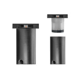 LUMINARIO DE PISO DE LED BLANCO CALIDO 1W CUADRADO CON UNA SALIDA DE LUZ DE EMPOTRAR POLICARBONATO ACABADO NEGRO INCLUYE HOUSING DE POLICARBONATO 100-240V CA IP67