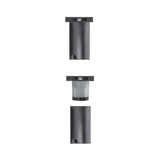 LUMINARIO DE PISO DE LED BLANCO CALIDO 1W CUADRADO CON UNA SALIDA DE LUZ DE EMPOTRAR POLICARBONATO ACABADO NEGRO INCLUYE HOUSING DE POLICARBONATO 100-240V CA IP67