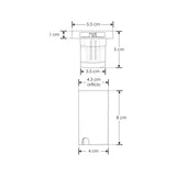 LUMINARIO DE PISO DE LED BLANCO CALIDO 1W CUADRADO CON UNA SALIDA DE LUZ DE EMPOTRAR POLICARBONATO ACABADO NEGRO INCLUYE HOUSING DE POLICARBONATO 100-240V CA IP67