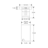 LUMINARIO DE PISO DE LED BLANCO CALIDO 1 W CUADRADO CON CUATRO SALIDAS DE LUZ DE EMPOTRAR POLICARBONATO ACABADO NEGRO INCLUYE HOUSING DE POLICARBONATO 100-240V CA IP67