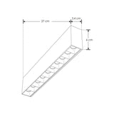 LUMINARIO TECHO PUNTUAL RECTANGULAR DE LED BLANCO CALIDO 20W OPTICA 30G DE SOBREPONER IP20 ILUMILEDS