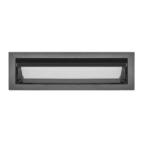 LUMINARIO DE TECHO CON MICA DIFUSA PUNTUAL RECTANGULA DE LED BLANCO NEUTRO 10W OPTICA ASIMETRICA DE EMPOTRAR ALUMINIO ACABADO NEGRO 85-277V CA IP20