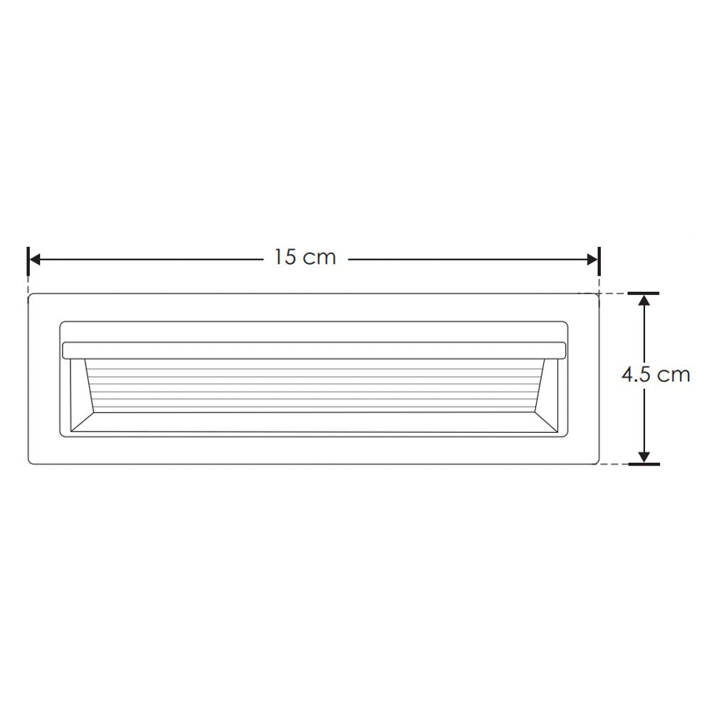 LUMINARIO DE TECHO CON MICA DIFUSA PUNTUAL RECTANGULA DE LED BLANCO NEUTRO 10W OPTICA ASIMETRICA DE EMPOTRAR ALUMINIO ACABADO NEGRO 85-277V CA IP20