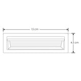LUMINARIO DE TECHO CON MICA DIFUSA PUNTUAL RECTANGULA DE LED BLANCO NEUTRO 10W OPTICA ASIMETRICA DE EMPOTRAR ALUMINIO ACABADO NEGRO 85-277V CA IP20