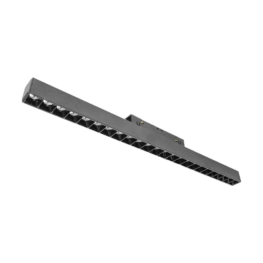 LUM P/RIEL MAGNETICO LED NEGRO TIPO RASTER 12W BC 24G 48V IP20 ILUMILEDS