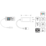 CONTROL INALAMBRICO VIA WIFI PARA TIRA DE LED RGB 84-96W 5-28V CC IP20 MCA ILUMILEDS