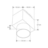 LUMINARIO PARA MINI RIEL MAGNETICO CUADRADO DE SOBREPONER DE LED B.C. 6 W OPTICA 30 ALUMINIO ACABADO BCO 48V CC IP20