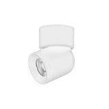 LUMINARIO PARA MINI RIEL MAGNETICO CILINDRICO SOBREPONER DIRIGIBLE DE LED B.C. 7 Watts OPTICA 24ALUMINIO ACABADO BLANCO 48V CC IP20