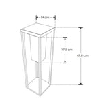 LUMINARIO SOLAR TIPO BOLARDO SOPREBONER PISO CUBO LED NEGRO 3W BLANCO CALIDO 120 C/SENSOR HUMANO Y OBSCURIDAD IP65 ILUMILEDS