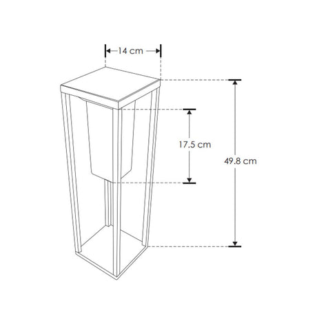 LUMINARIO SOLAR TIPO BOLARDO SOPREBONER PISO CUBO LED NEGRO 3W BLANCO CALIDO 120 C/SENSOR HUMANO Y OBSCURIDAD IP65 ILUMILEDS