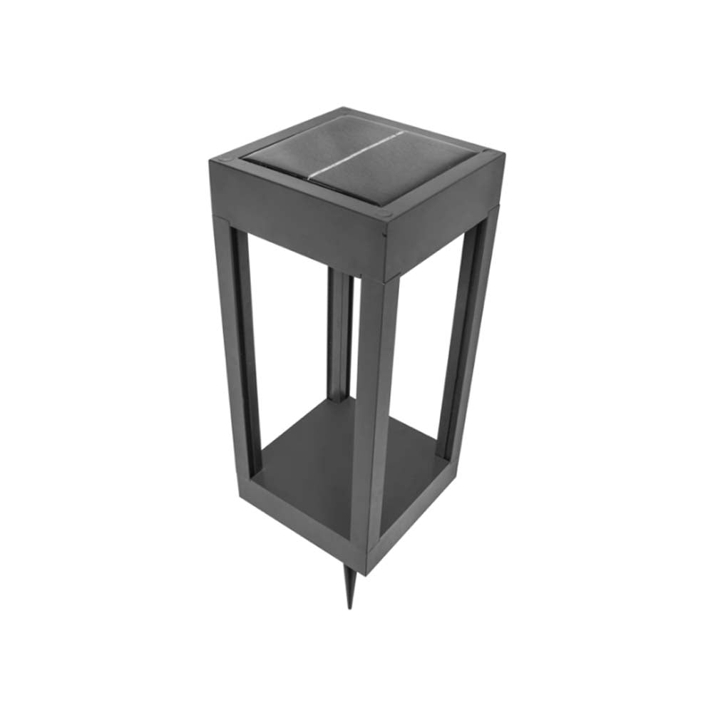 LUMINARIO SOLAR LED NEGRO LUZ BLANCA Y RGB 4W 360 CON SENSOR DE OBSCURIDAD 2 MODOS DE OPERACION BATERIA DE LITIO 3.7V REMPLAZABLE IP44 ILUMILEDS