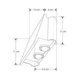 LUMINARIO SOLAR LED BLANCO CALIDO CON 4 LENTES 2W SALIDA DE LUZ SUPERIOR E INFERIOR RECTANGULAR DE SOBREPONER EN PARED POLICARBONATO ACABADO NEGRO BATERIA DE LITIO DE 3.7V CC 1300 MAH REMPLAZABLE IP54