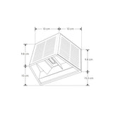 LUMINARIO SOLAR DE LED BLANCO CALIDO CON DOS SALIDAS DE LUZ Y CORTADORES AJUSTABLES 3W DE SOBREPONER EN PARED POLICARBONATO ACABADO NEGRO BATERIA DE LITIO DE 3.7V CC 1300 MAH REMPLAZABLE IP54