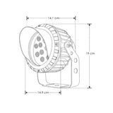 LUMINARIO LED SOBREPONER GRIS CON VISERA 12W 30 BC 85-265V IP65 ILUMILEDS